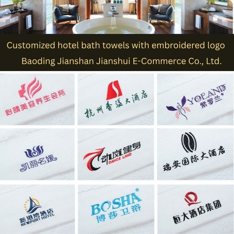 Examples of different embroidered towel logos